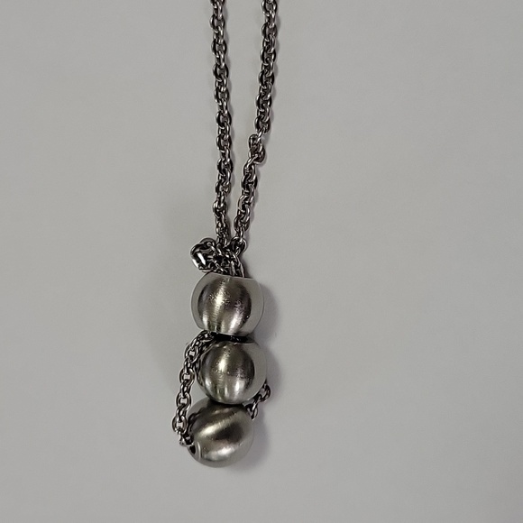 BREIL CHAOS Adjustable Necklace with Polished & Satin Steel Spheres EUC - Picture 10 of 12